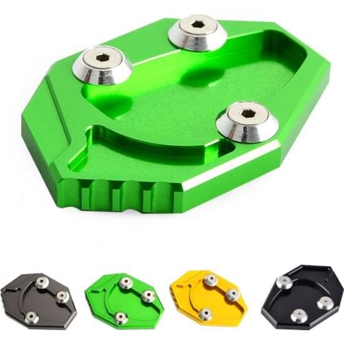 CNC Kickstand Side Stand Pad For Kawasaki Ninja ZX14R ZX14 ZZR1400 2006-2015 GTR1400 Concours 14 2008-2015