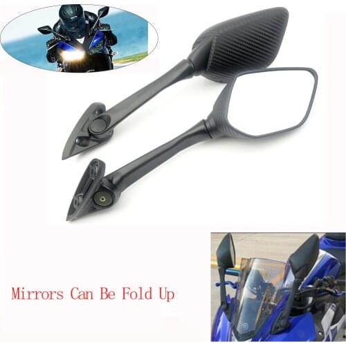Evomosa Motorcycle Motorbike Side Mirrors Blind Spot Rearview Mirrors For Yamaha YZF R3 R25 2015 2016 2017 YZF-R3 YZF-R25
