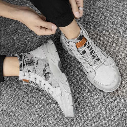 Size 48 Casual Leatherette Shoes Bouncing Motorboats Espradilles Boots For Men Top Winter Sneakers Non-Leather Casual Tennis