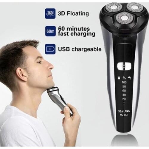 Electric Shaver for Men USB Rechargeable Wet Dry Electric Razor with Pop-up Trimmer Cordless Beard Trimmer Smart Battery Display