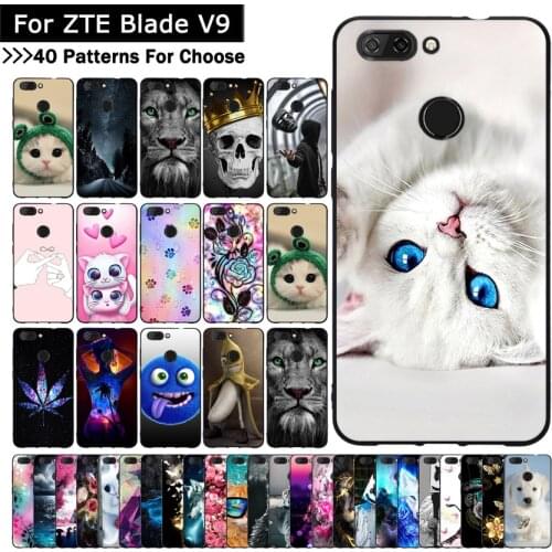TPU Case For ZTE Blade V9 V 9 Animal Cat Patterned cover for zte blade v9 5.7 inch Soft Silicone Back phone cases coque Fundas