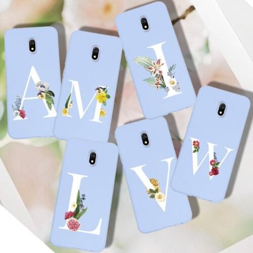 Alphabet Letter Case For Xiaomi Redmi Note 8 Pro 8T Redmi 8A 8 A Case Cover Silicone TPU Matte For Redmi Note 8T Phone Case