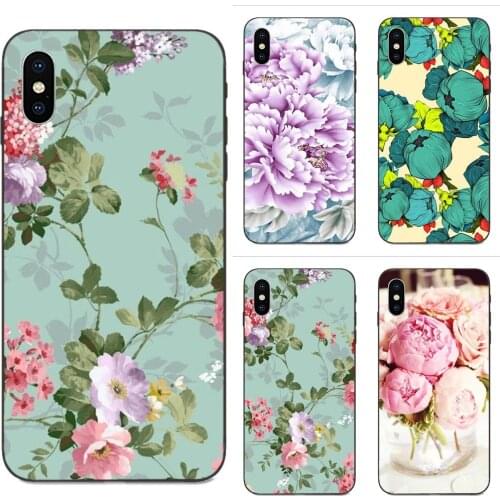 Colorful Pink Flower Peony For Huawei nova 2 2S 3i 4 4e 5i Y3 Y5 II Y6 Y7 Y9 Lite Plus Prime Pro 2017 2018 2019 Cell Phone Case