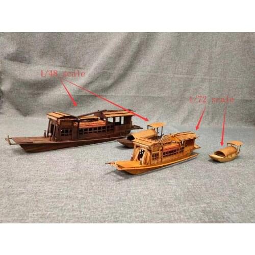 Wooden ship kit ancient sail model Nanhu Red Boat 1/48 black walnut wood version kit 1+1