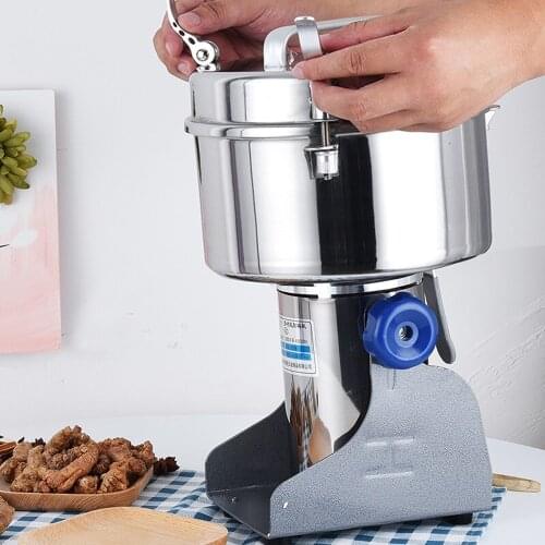 Commercial Flour Powder Grinder Electric Grain Grinder 2500g Stainless Steel Grain Grinder Pepper Medicine Machine
