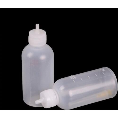 50ML New Plastic Dispensing Bottle with Syringe Needle Multifunction Glue Alcohol Paint Bottle DIY Model Making