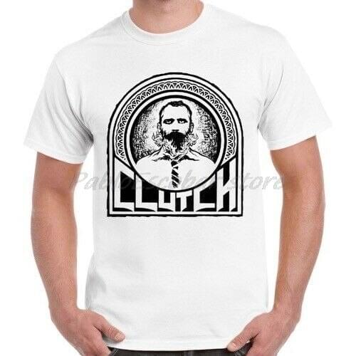 Clutch Burning Beard Hard Rock Metal Retro T Shirt men cotton tshirt summer brand t-shirt bigger size drop shipping