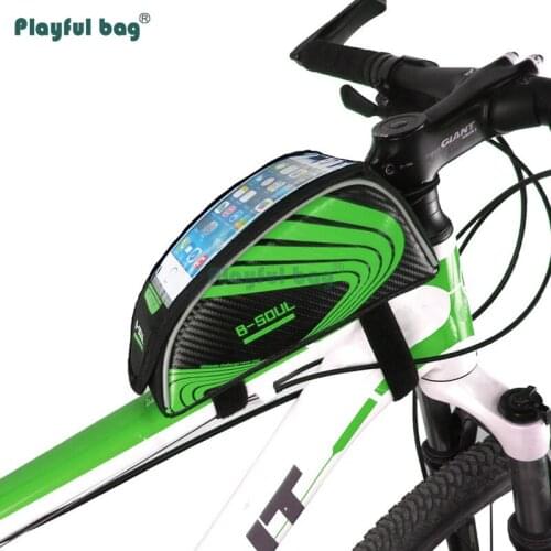 Playful bag Mountain bike beam tube bag double side touch screen mobile phone bag Riding bike equipment Bicycle accessory BA05