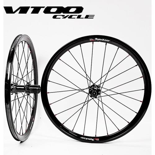 406/451 20 inch folding bicycle disc brake wheel set VITOOCYCLE ultralight hub axle xr240 round 36T 60T folding bicycle QR 100MM