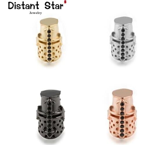 14*9mm Brass Cubic Zirconia Pattern Beads Men And Women Bracelet Necklace Diy Jewelry For Making Delicate Micro Pave Finding