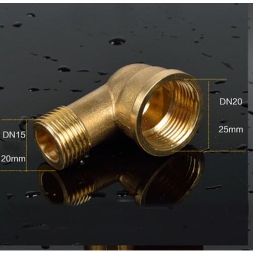 DN20 G 3/4" BSP Female x 1/2" BSP Male Elbow Brass Pipe Fitting Connector Coupling Adapter