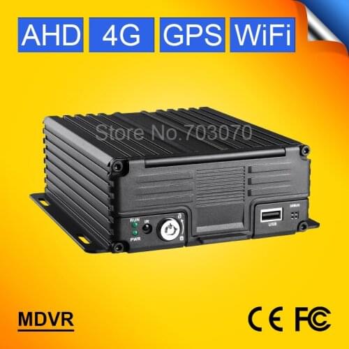 4G LTE Wifi 4CH AHD Mobile Dvr GPS Tracker Real Time Surveillance CCTV Bus HDD Car Mdvr PC /Phone Online Video Software Free