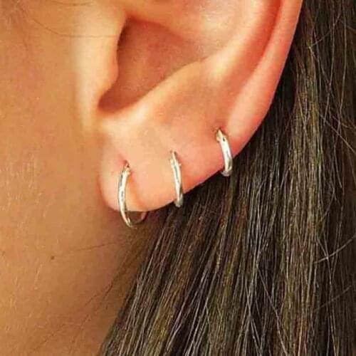 2021 Classic Fashion Jewelry Women Punk Hoops Ear Ring Earrings Set Alloy Female Earing Ear Rings For Girls
