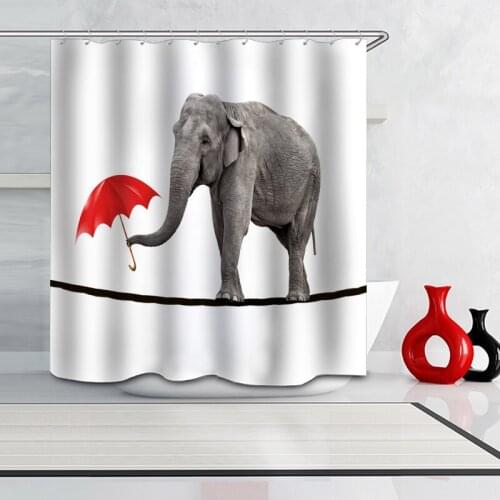 New Shower Curtains Elephant Series Shower Curtains Polyester Waterproof Bathroom Shower Curtain Room Partition Curtain