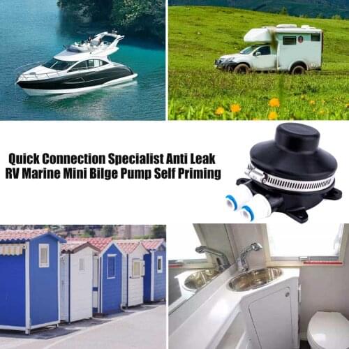 Bilge Pump Mini Submersible Self Priming Quick Connection Specialist RV Professional Mobile Toilet Foot Press Boat Easy Install