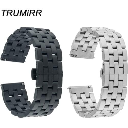 20mm 22mm Stainless Steel Watchband Quick Release Strap for Breitling Men Women Watch Band Wrist Belt Link Bracelet Black Silver