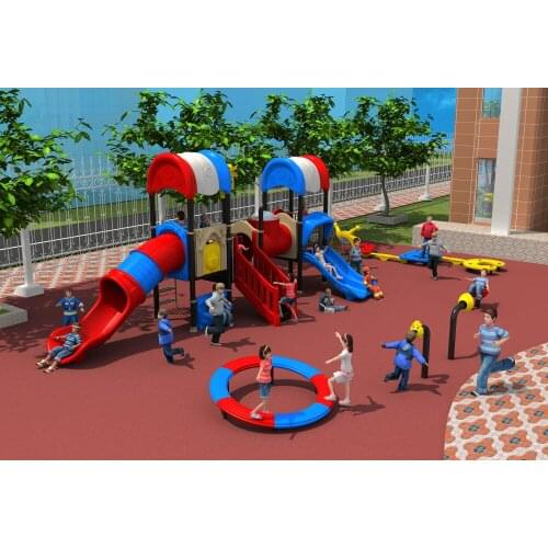 CE,ISO,TUV outdoor playground garden plastic slide Pepsi House Series kids outdoor games equipment YLW-OUT171038