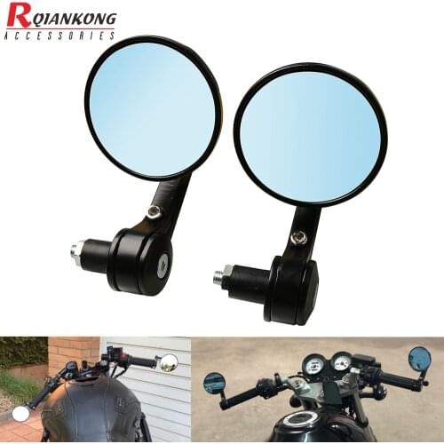 Universal Motorcycle Mirror Round Handle Bar End Rearview Side Mirrors For Yamaha YZF R1 R3 R6 R25 T-MAX500 TMAX530 mt09 XSR900