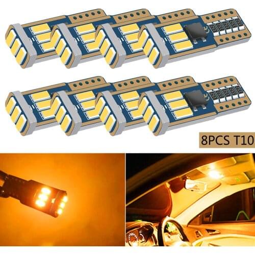 A Pack T10 W5W 194 168 led Canbus light bubls Error Free Car Interior Dome Light Trunk Lamp Parking Lights For Honda Civic