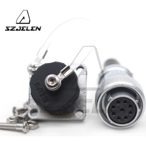 WEIPU WS16- 9 pin metal waterproof connector,Female plug male socket,can be used in industry, aviation, communications, etc