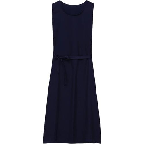 Women New Summer Fashion Elegant Dresses Comfortable Sleeveless Round Neck Dress Female leisure Vestidos Brand Women Clothing