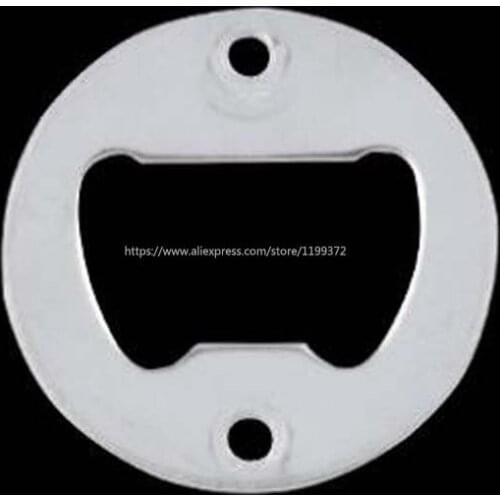 1000pcs Stainless Steel Round Beer Bottle Opener Metal Strong Polished Compact Portable Part With Countersunk Holes Two Colors