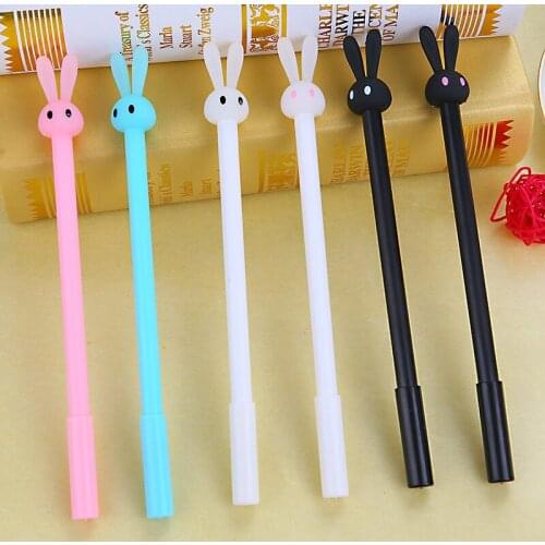 3pcs BZNVN The needle cartridge 1083 long ear rabbit cute adorable rabbit pen Refill black jelly shape