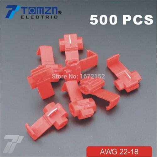 500 pcs Wire terminals quick wiring connector cable clamp AWG 22-18