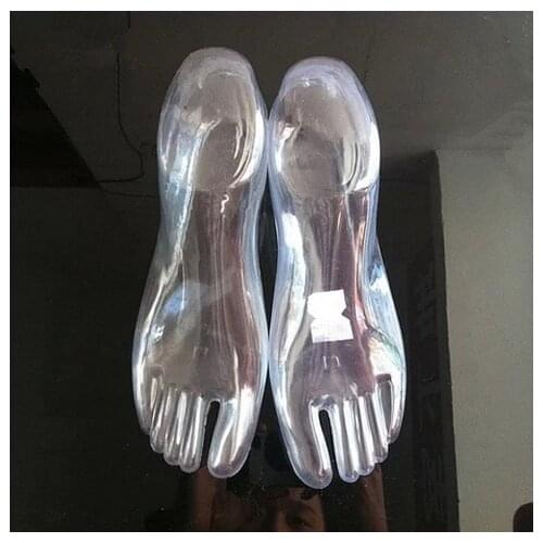 Free Shipping!! New Fashion Attractive Transparent Mannequin Foot For Socks White Fashion Foot Model
