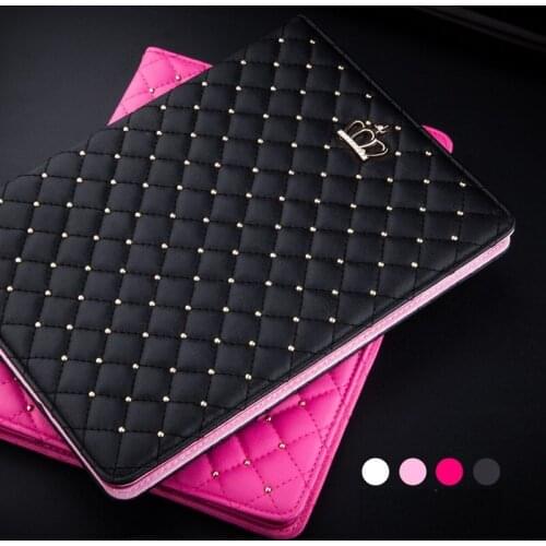 For New iPad 10.2 2020/2019 Luxucy Coque Case for iPad Air 1 2 Crown PU Cover for iPad mini Case for iPad 9.7 2017/2018 Cover