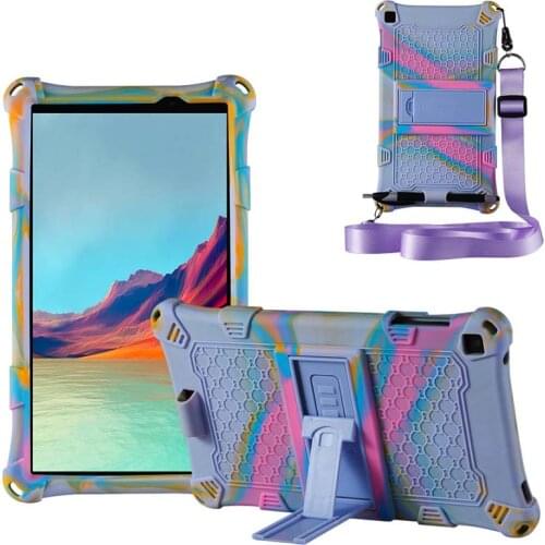 Tablet Case For Alldocube iPlay 8T Anti-Drop Protection Soft Silicon Stand Holder with Lanyard Strap
