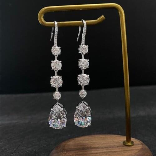 Designer Fashion 925 Sterling Silver Jewelry 5A Cubic Zirconia Party Earring