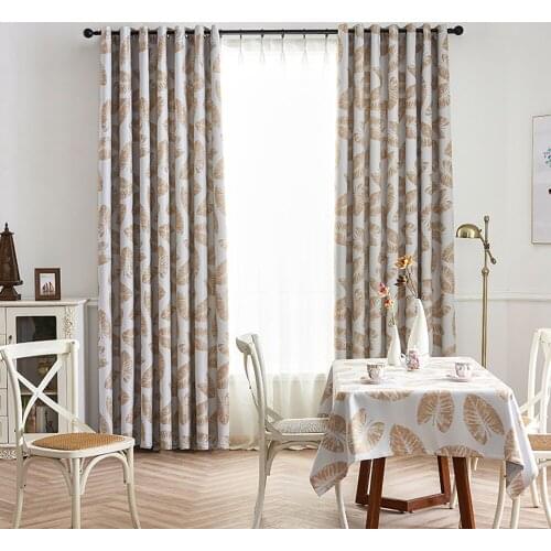 Lychee Banana Leaf Printed Lightproof Curtain Modern Door Curtain Window Room Divider Curtain Valance Home Decoration