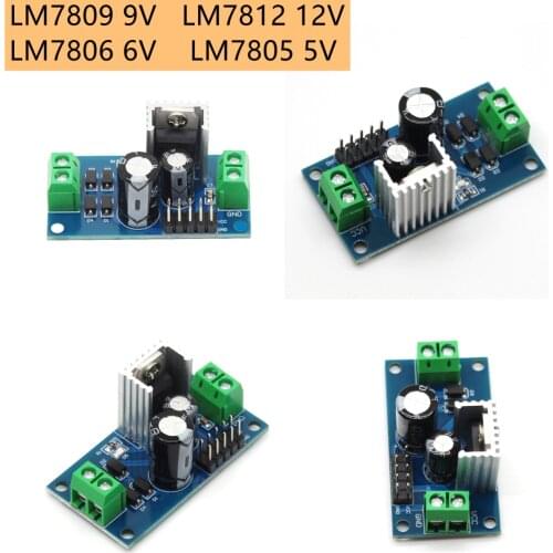 LM7805 LM7806 LM7809 LM7812 DC/AC Three Terminal Voltage Regulator Power Supply Module 5V 6V 9V 12V Output Max 1.2A
