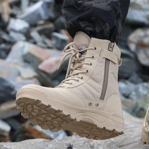 Men Desert Tactical Military Boots Mens Working Safty Shoes Army Combat Boots Militares Tacticos Zapatos Men Shoes Boots Feamle2