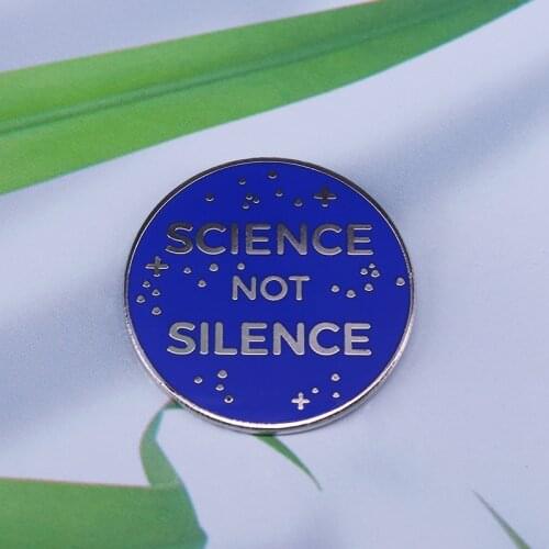Science Not Silence Enamel Lapel Pin science out of the lab brooch