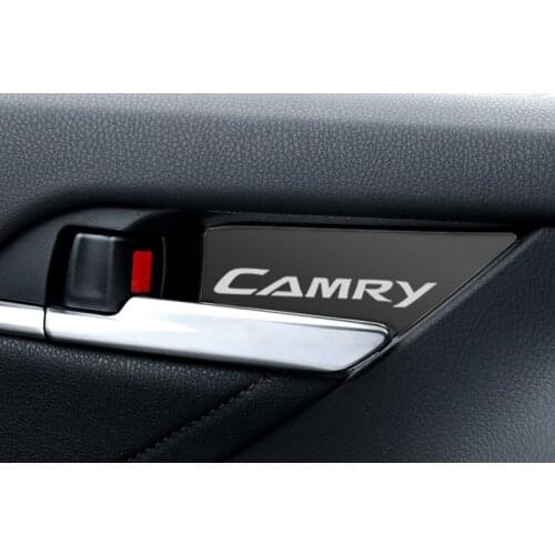 Stainless Steel for Toyota camry 2018 2019 2020 accessories car styling car interior door handle ornament 4pcs