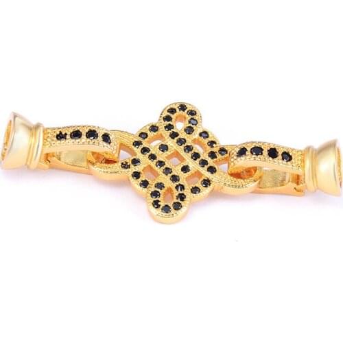 2017 NEW Chinese Knot DIY Pearls Beaded Bracelet Necklace Clasp jewelry fastener folding end cap clasps for jewellery making