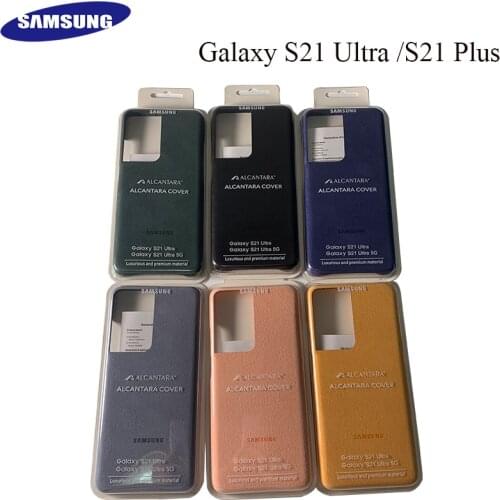 Original Samsung Galaxy S21 S21 PLUS Luxury for Alcantara Case Cover for S21 Ultra Leather Premium Phone Casing Shockproof