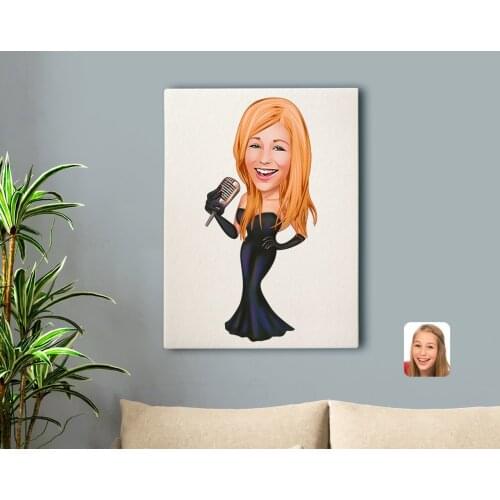 Personalized Custom Headliner Caricature Of Canvas table 50x70cm-1