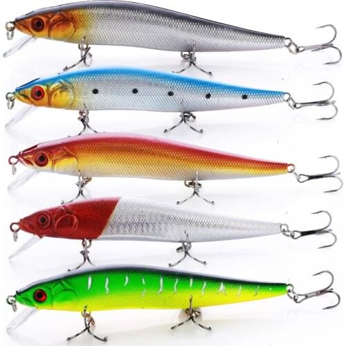 Sougayilang 5Pcs 16cm 23g Laser Hard Artificial Bait Eyes Fishing Wobblers Crankbait Minnows Floating Minnow Fishing Lure
