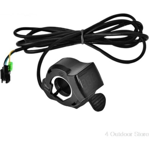 1 Set E-bike Handlebar Electric Scooter Accelerator Thumb with LCD Display Black Bicycle Grips Accessories Ju26 20 Dropship