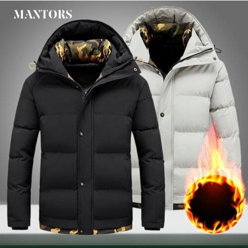 Warm Thick Men Parka Jackets Windproof 2021 Winter New Mens Casual Hooded Outerwear Coat Male Windbreak Padded Down Jacket Solid