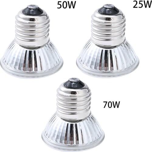 25-70W UVA UVB Heat Emitter Light Reptile Tortoise Brooder Basking Lamp Full Spectrum Sunlamp Basking Pet Habitat Lighting