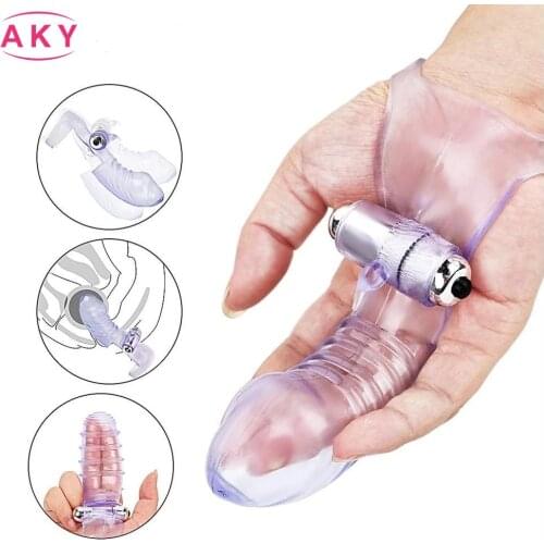 Finger Sleeve Vibrator Adult Games BDSM Bondage Set Sex Toys For Woman Couples Slave Restraints Slut Erotic Sexual Sex Shop