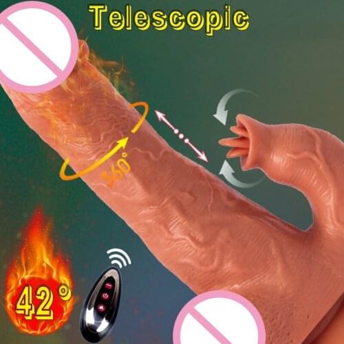 Vibrators for Women Clitoris Powerful Tongue Licking Telescopic Heating Vibrator Dildos Masturbators Intimate Toys Erotic Fidget