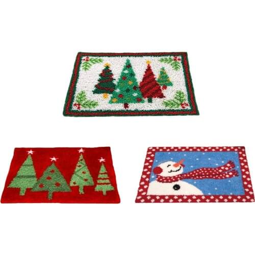 DIY Latch Hook Kit Rug Making Crafts for Kids / Adults, DIY Crochet Yarn Kits for Christmas, 20 x 14 inch