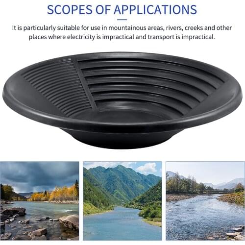 Gold Pan Panning For Gold Rush Sieve Sifting Classifier Screen Sieve Pan Sand Pot Gold Sieve Tray Wash Gold Basin