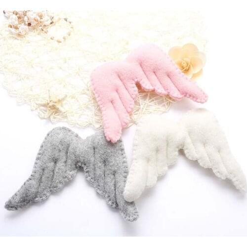 Animal wing Angel Wing Wool Felt Pink Gray White wing Felt Wool Doll DIY jewelry Hair Clothing Accessories Pendants 1PC