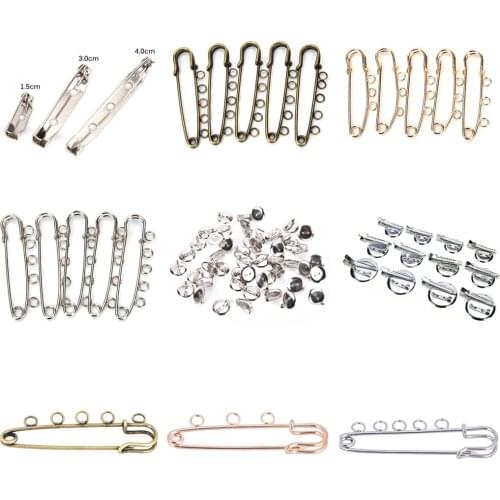10pcs 5 Holes Brooches Base Findings DIY Pins And Brooches For Jewelry Making Fit Baby Gifts DIY